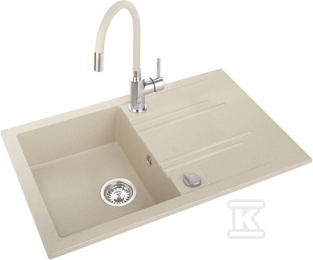 Kitchen sink set with tap DRGM48/78SA + - DRGM48/78SA-SET1-PL